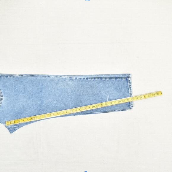 VTG All American Men's Straight Jeans Zip Cotton Blue Size 34x30 USA Made Stain - Picture 5 of 8